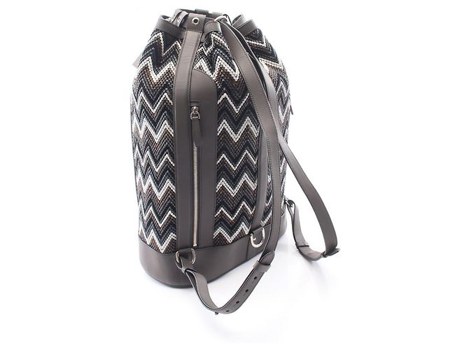 Zaino/Borsa Louis Vuitton in canvas rivestito e pelle Marrone Multicolore - vista 2