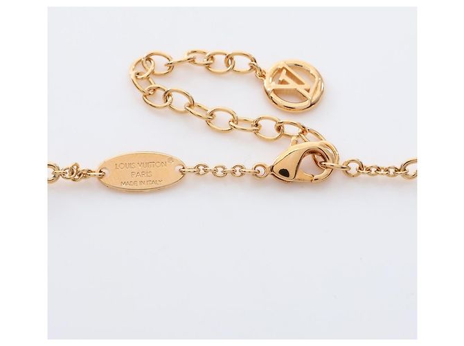 Collar Louis Vuitton Louisa Blanco Dorado - vista 3