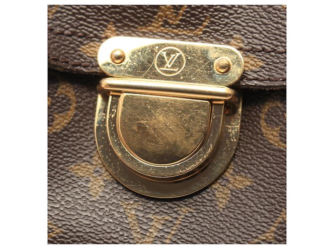 Borsa Louis Vuitton Manhattan PM Monogram Marrone Monogramma - vista 11