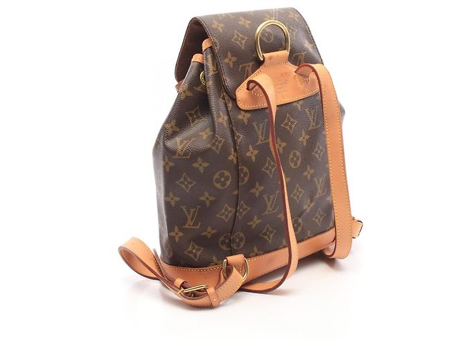 Zaino/Borsa Louis Vuitton Montsouris MM Monogram Marrone - vista 2