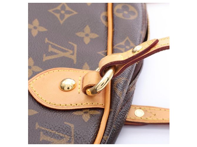 Borsa a tracolla Louis Vuitton Montorgueil GM Monogram Marrone - vista 10