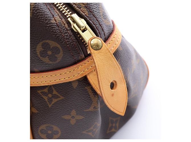 Borsa a tracolla Louis Vuitton Montorgueil GM Monogram Marrone - vista 11