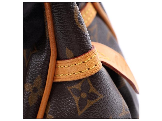 Borsa a tracolla Louis Vuitton Montorgueil GM Monogram Marrone - vista 12