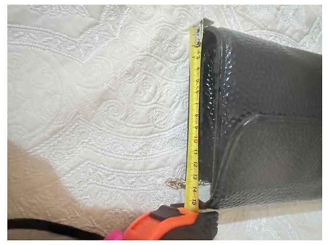 Giorgio Armani Valextra Pochette in Vernice Nera Nero - vista 15