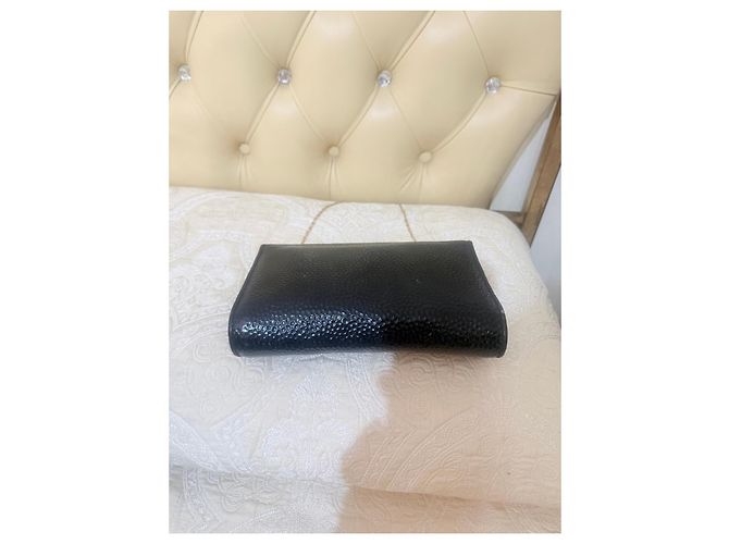 Giorgio Armani Valextra Pochette in Vernice Nera Nero - vista 6