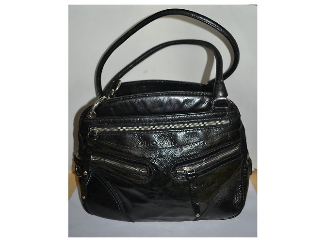 Borsa Hogan in pelle verniciata Nero Verde scuro - vista 2