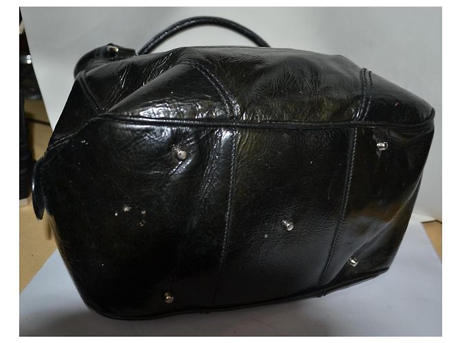 Borsa Hogan in pelle verniciata Nero Verde scuro - vista 6