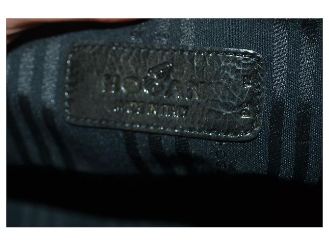 Borsa Hogan in pelle verniciata Nero Verde scuro - vista 8