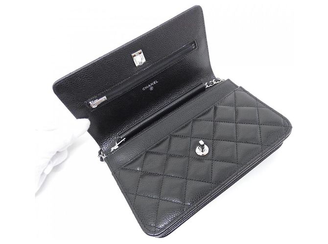 Portafoglio a catena/spalla Chanel AP4241 Nero Bordò - vista 7