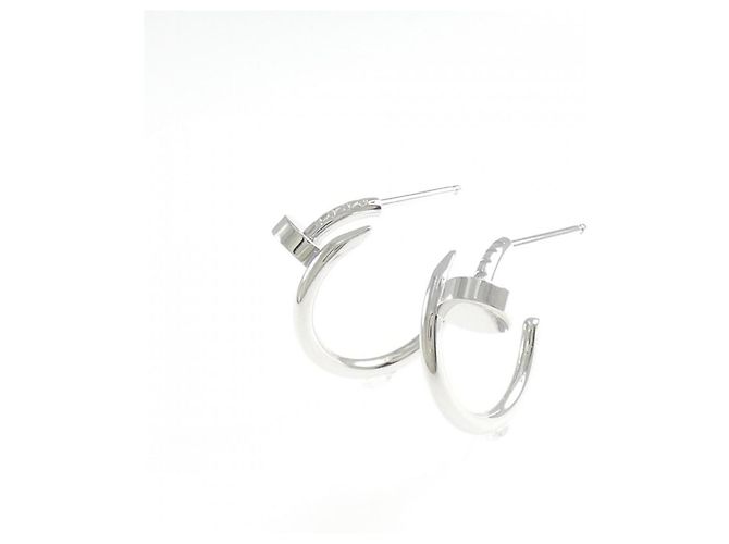 Pendientes Cartier Juste un Clou en oro blanco - vista 2