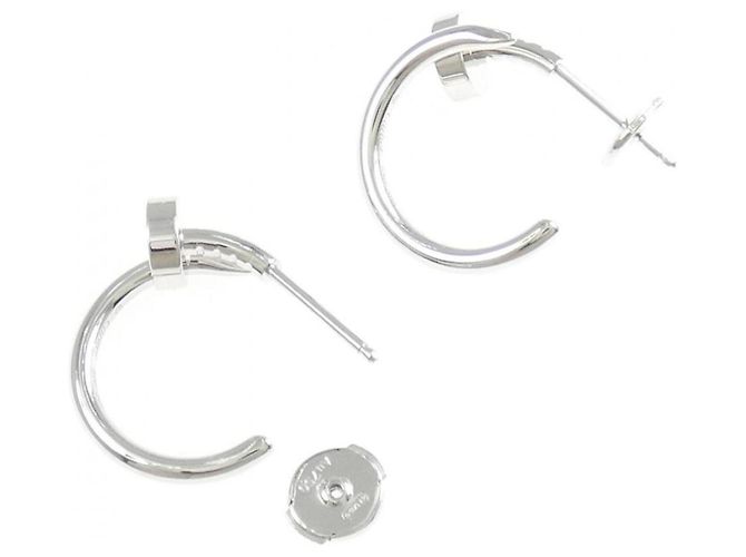 Pendientes Cartier Juste un Clou en oro blanco - vista 3