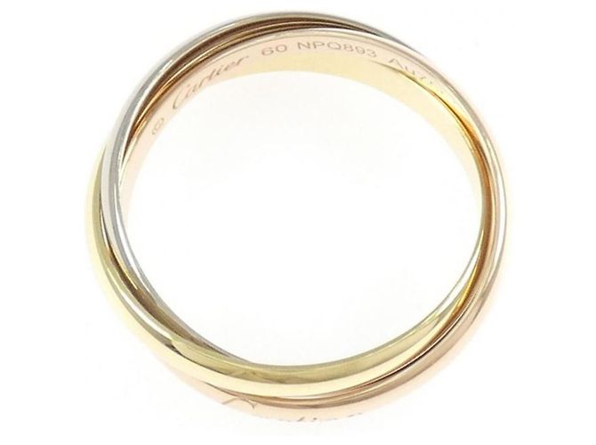 Anello Cartier Trinity in oro rosa bianco e giallo 18K - vista 2