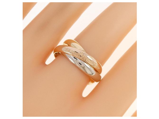Anello Cartier Trinity in oro rosa bianco e giallo 18K - vista 4