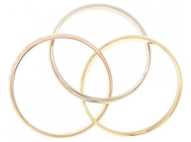 Anello Cartier Trinity in oro rosa bianco e giallo 18K - vista 3