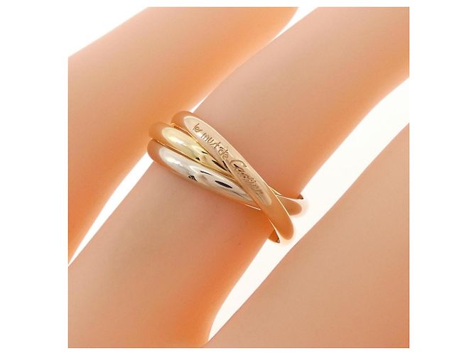 Anello Cartier Trinity in oro rosa bianco e giallo 18K - vista 4