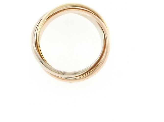 Anello Cartier Trinity 18K Oro Bianco Giallo e Rosa - vista 2