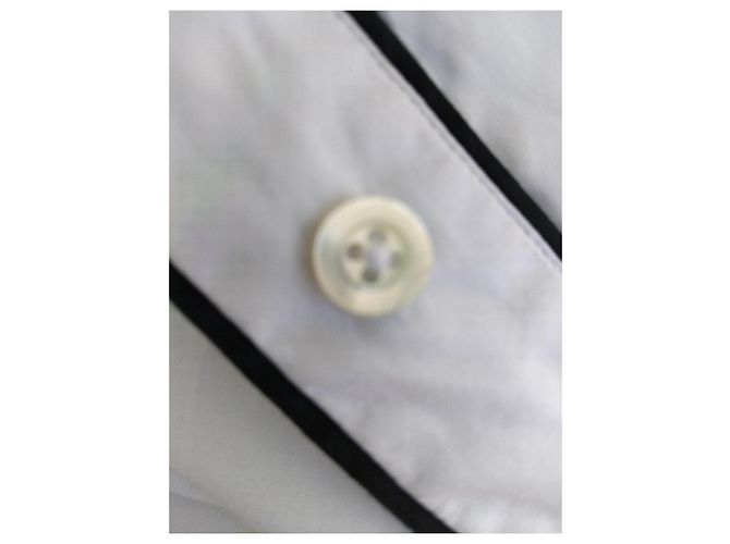 Autre Marque Camicia Ami Alexandre Mattiussi Bianca con Bordi Neri Nero Bianco - vista 11
