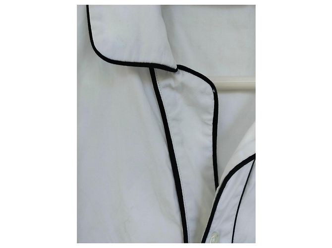 Autre Marque Camicia Ami Alexandre Mattiussi Bianca con Bordi Neri Nero Bianco - vista 3