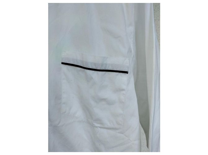Autre Marque Camicia Ami Alexandre Mattiussi Bianca con Bordi Neri Nero Bianco - vista 4