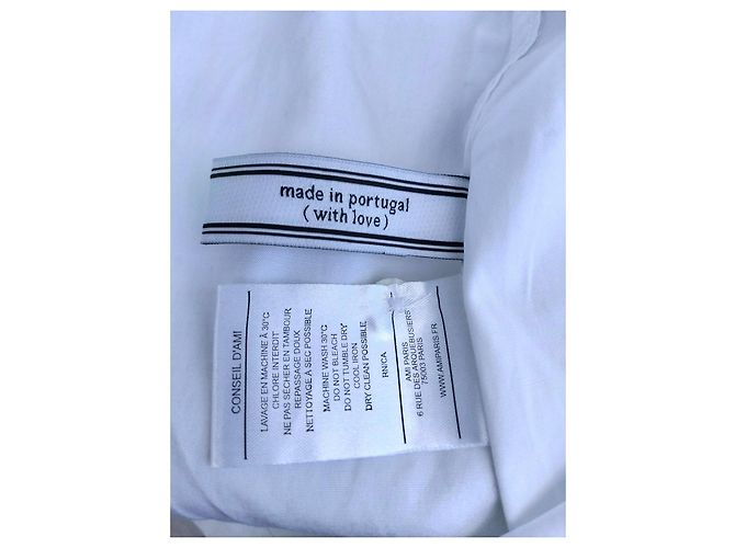 Autre Marque Camicia Ami Alexandre Mattiussi Bianca con Bordi Neri Nero Bianco - vista 6