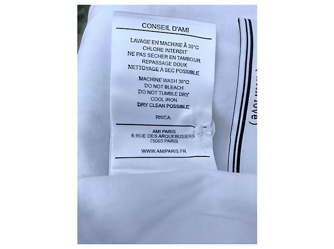 Autre Marque Camicia Ami Alexandre Mattiussi Bianca con Bordi Neri Nero Bianco - vista 8