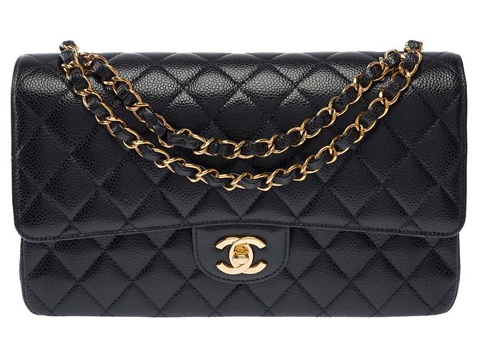 Borsa CHANEL Timeless/Classique in Pelle Nera - 103889 Nero - vista 3