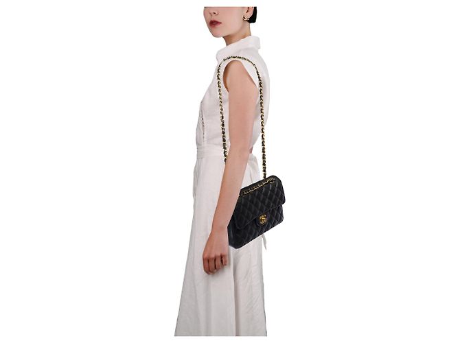 Borsa CHANEL Timeless/Classique in Pelle Nera - 103890 Nero - vista 13