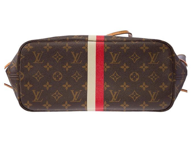 Borsa LOUIS VUITTON Neverfull in Tela Marrone - 103888 - vista 11
