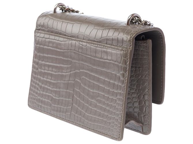 Borsa YVES SAINT LAURENT in Pelle Grigia - 103883 Grigio - vista 5