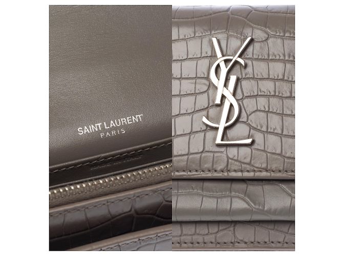Borsa YVES SAINT LAURENT in Pelle Grigia - 103883 Grigio - vista 6