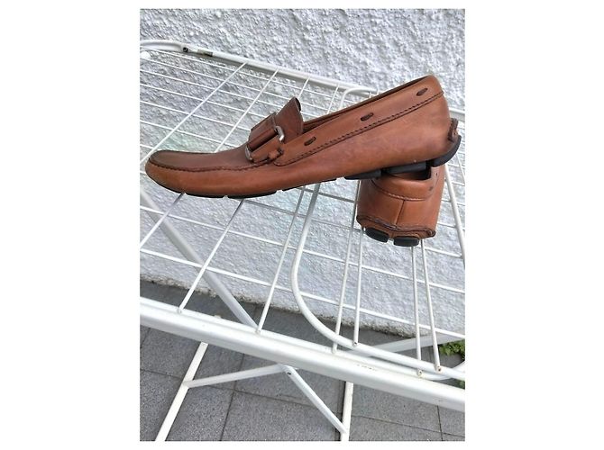 Mocassini Prada in pelle marrone - vista 5