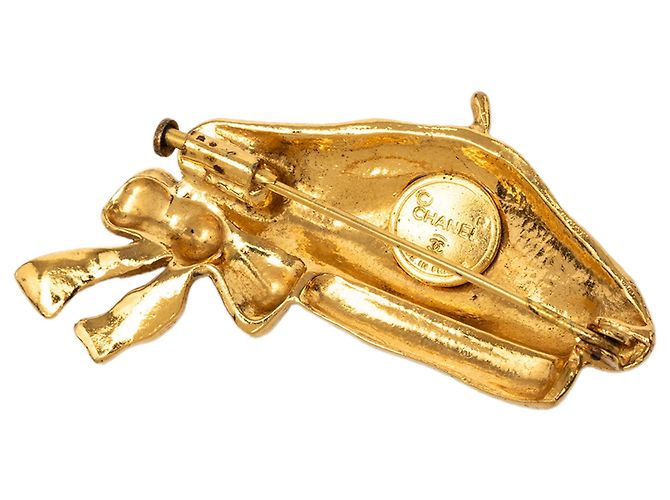 Spilla Chanel placcata oro a forma di basco D'oro - vista 2