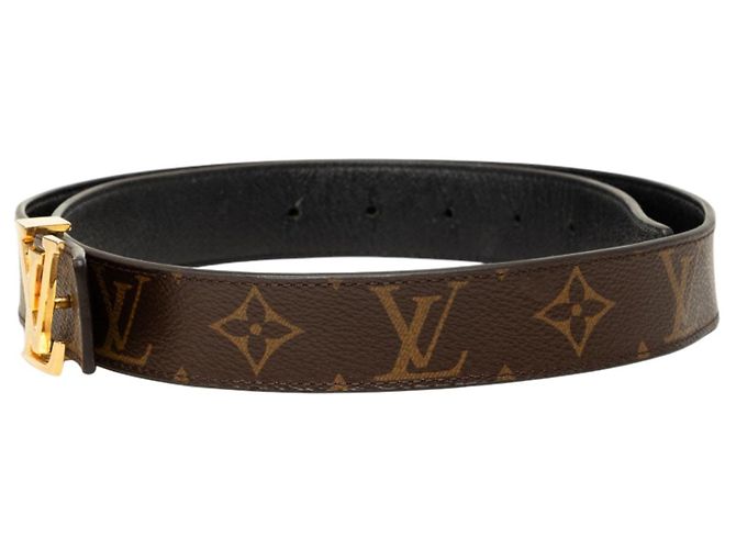 Cinturón reversible Louis Vuitton Monogram Initiales marrón Castaño - vista 2