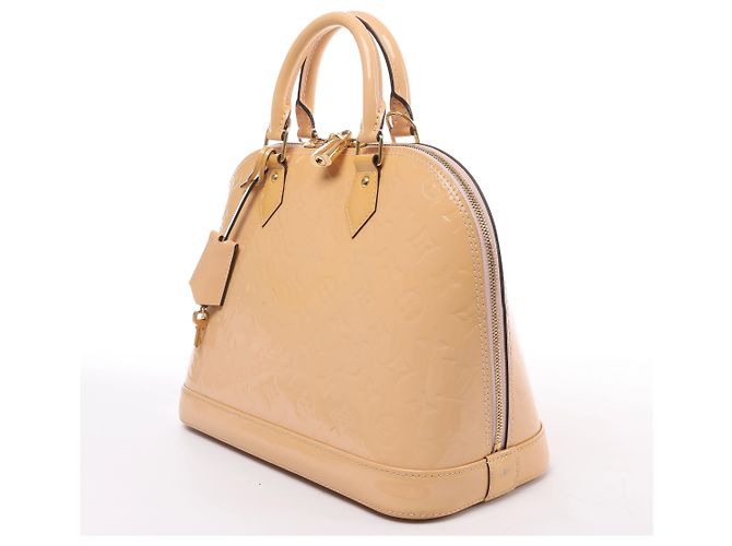 Borsa Louis Vuitton Alma PM Vernis in Beige M90170 - vista 2