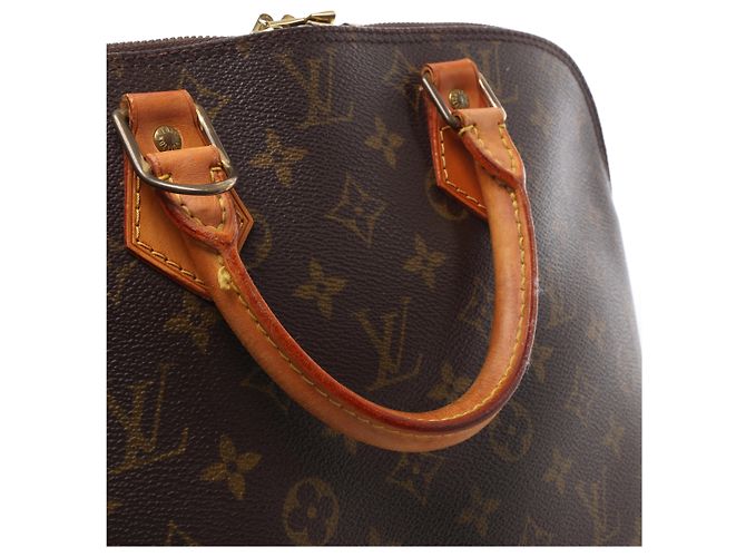 Borsa a mano Louis Vuitton Alma Monogram Canvas in marrone M51130 - vista 13