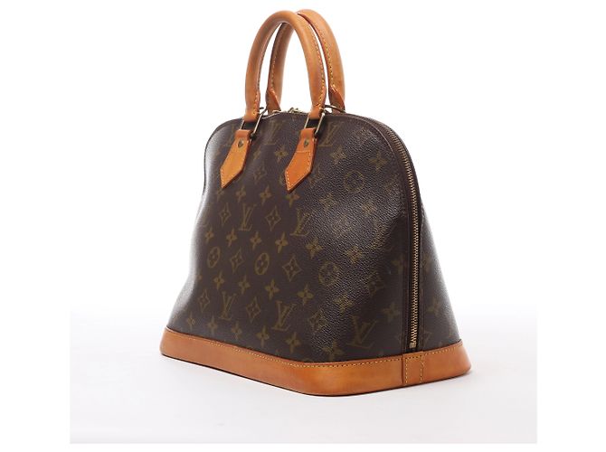 Borsa a mano Louis Vuitton Alma Monogram Canvas in marrone M51130 - vista 4