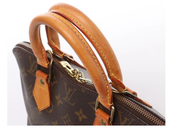 Borsa a mano Louis Vuitton Alma Monogram Canvas in marrone M51130 - vista 6