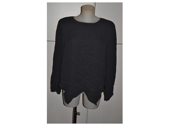 Top Emporio Armani de seda gris - vista 2