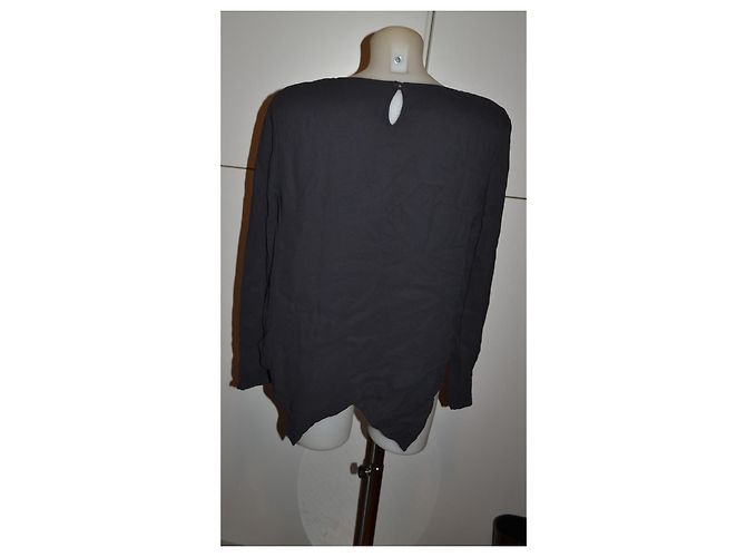 Top Emporio Armani de seda gris - vista 4
