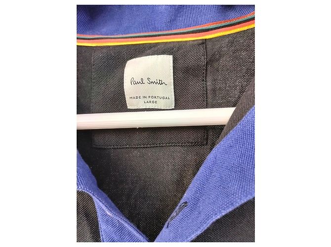 Polo a Righe Paul Smith Nero Bianco Blu Verde - vista 3