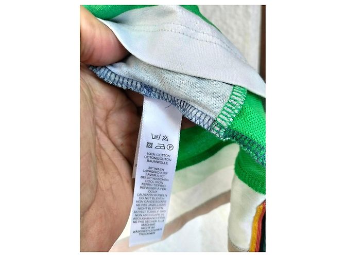 Polo a Righe Paul Smith Nero Bianco Blu Verde - vista 5