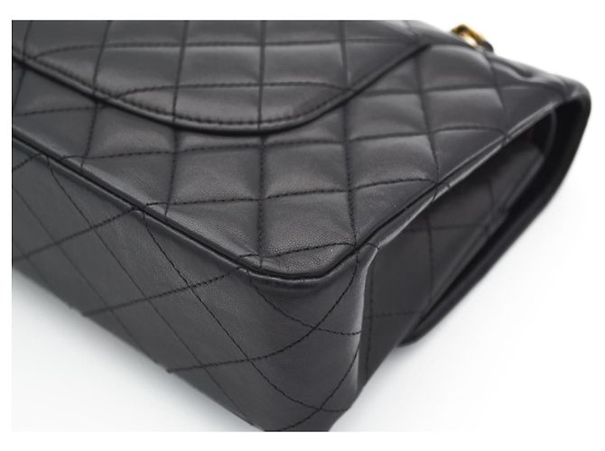 Timeless Borsa Chanel Classic Double Flap Nero Pelle d'Agnello - vista 12