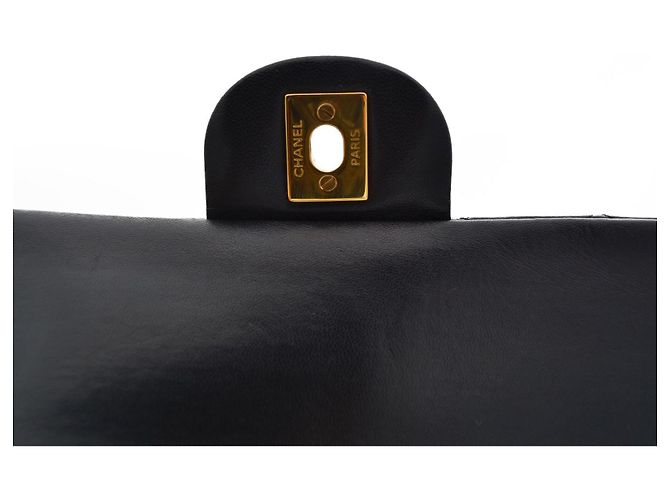 Timeless Borsa Chanel Classic Double Flap Nero Pelle d'Agnello - vista 14
