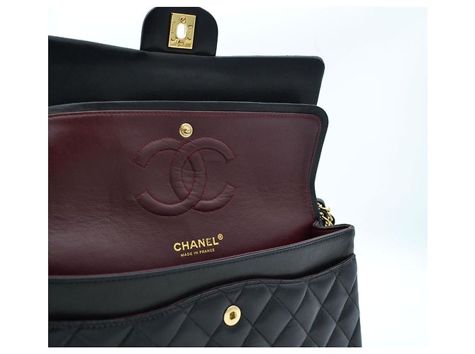 Timeless Chanel Classic Flap Medium Tasche Schwarz Leder - Ansicht 14