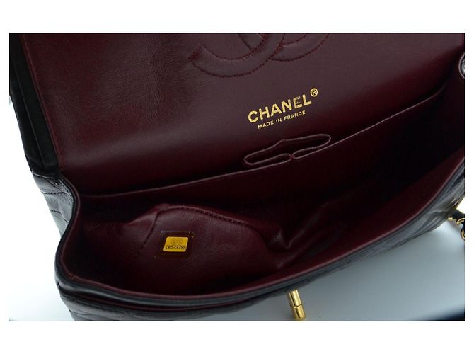 Timeless Chanel Classic Flap Medium Tasche Schwarz Leder - Ansicht 17