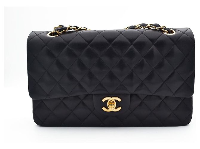 Timeless Chanel Classic Flap Medium Tasche Schwarz Leder - Ansicht 2