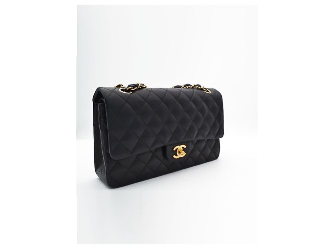 Timeless Chanel Classic Flap Medium Tasche Schwarz Leder - Ansicht 3