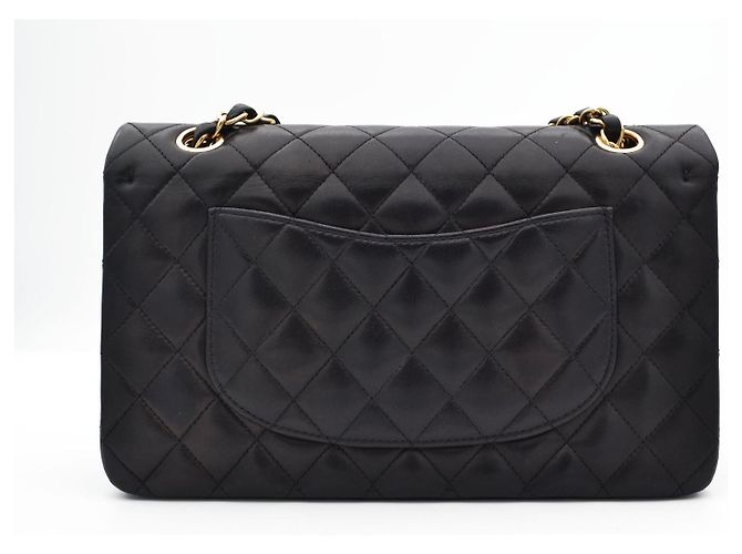Timeless Chanel Classic Flap Medium Tasche Schwarz Leder - Ansicht 4