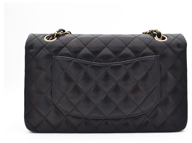 Timeless Chanel Classic Flap Medium Tasche Schwarz Leder - Ansicht 5