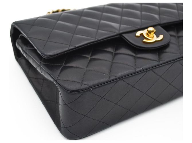 Timeless Chanel Classic Flap Medium Tasche Schwarz Leder - Ansicht 7